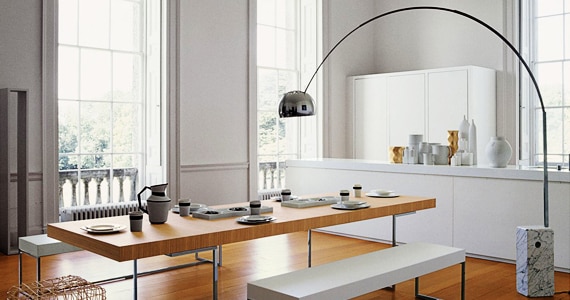 Floor lamp in kitchen 2025